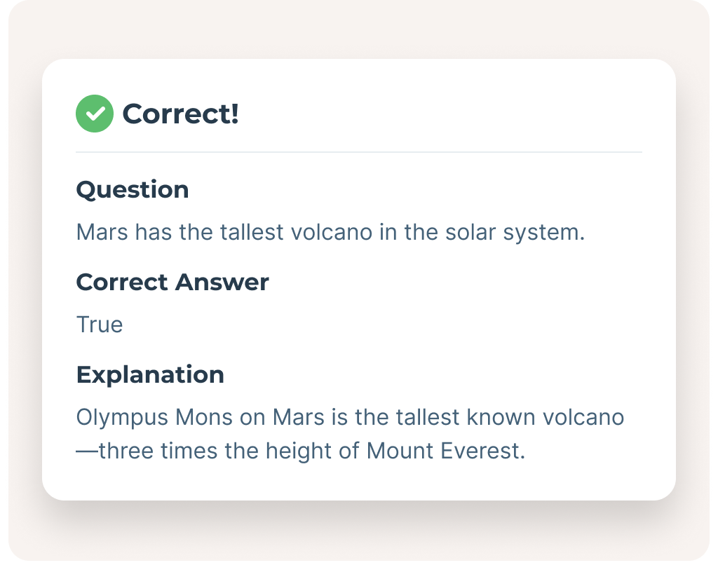 Instant Question Feedback